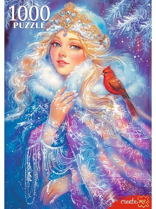 П1000-7635 ПАЗЛЫ 1000 элементов. СНЕЖНАЯ КРАСАВИЦА