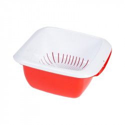 А019 Дуршлаг с миской "Макси" 3,5л (Слоновая кость + какао)