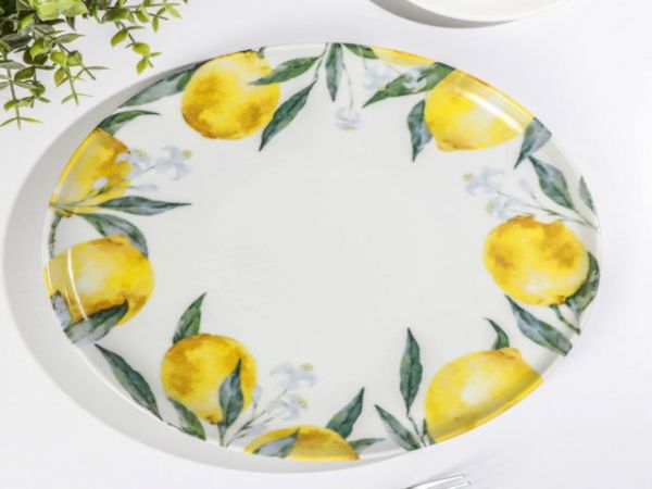 1С2004Ф34 Блюдо д/пиццы 300мм ф.297 "Лимоны"