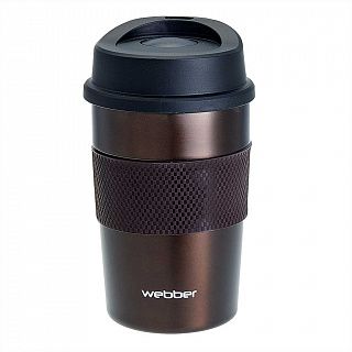 BE-6043 Термокружка WEBBER  вакуумная  НЕРЖ. 380 мл,коричневы