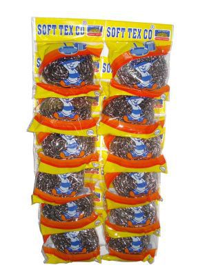 Мочалка для посуды "Вояж" металл 12шт на листе (цена за 1 шт) СП-001