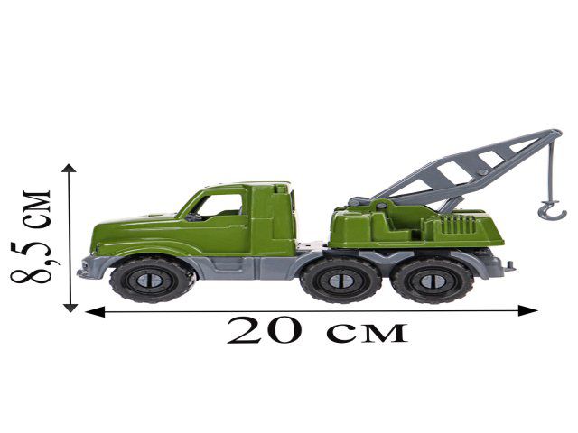 И-7990 Машинка Эвакуатор "ДОБРЫНЯ" Военный 20 см.