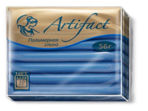 ПЛАСТИКА"СИНИЙ  С БЛЕСТКАМИ " (пластилин отверждаемый,56 г).