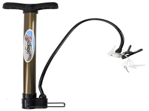 AN01055 Насос велосипедный (43 см) (металл+пластик) с насадками, в пакете