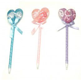 D02508 Шариковая Ручка " СЕРДЕЧКО " ТКАНЬ, ЛЕНТОЧКА 2089