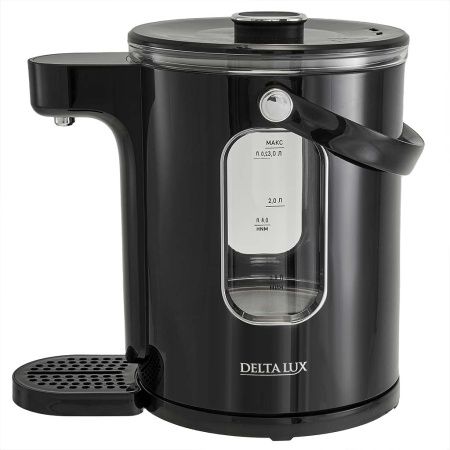 Чайник-термос 3л DЕLTA LUX DE-1701 LCD дисплей, 1600 Вт, 13 режимов поддерж. t, черный