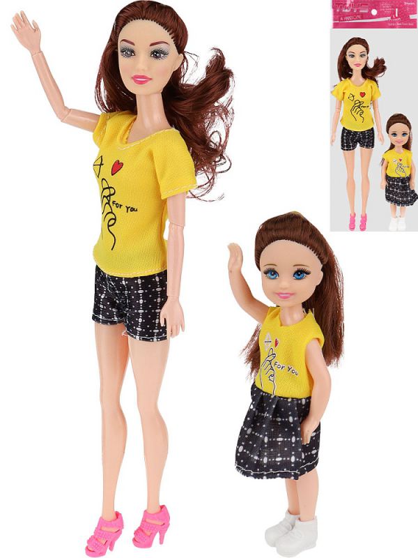 2809944 Кукла с ребенком в наборе, (28см) цвет микс