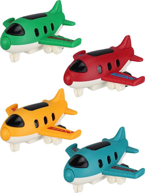 2405173 Самолёт инерционный (9,7х9,1х5,4 см, цвет микс, в пакете)