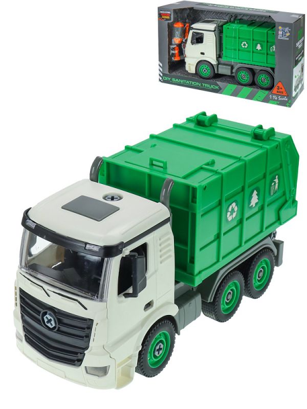 2162902 Машина-конструктор. Мусоровоз (35х12х20 см, в коробке)
