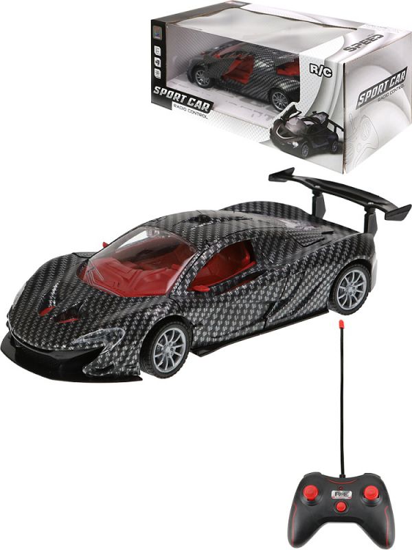 2305153 Машинка р/у "Скорость" (22,5x10,5x6 см, серый, свет, пульт, в коробке)