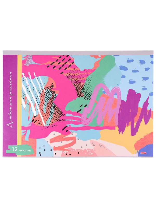 Альбом для рисования А4 12л. скр,обл.-офс.,бл-офс. МИКС (20 шт)