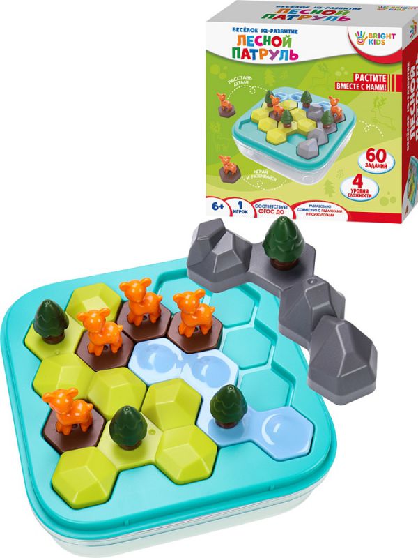 И-7831 Головоломка. Серия "Веселое IQ-развитие". Лесной патруль (4 уровня сложности,60 заданий)