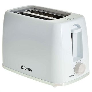 Тостер DELTA DL-6901 белый: 650 Вт.6- позиционный таймер