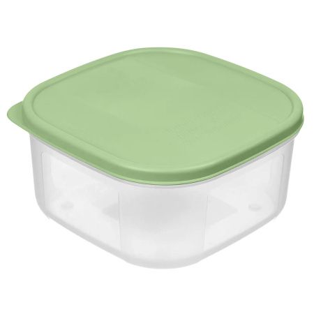 222134218/08 Контейнер для продуктов "Verona" квадратный 0,7л с гибкой крышкой (зеленый)