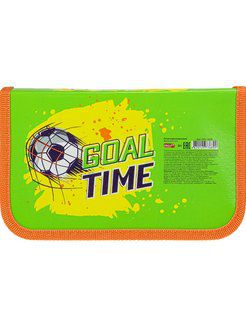 ПН-7689  Пенал 1-секц, большой ВРЕМЯ ДЛЯ ГОЛА