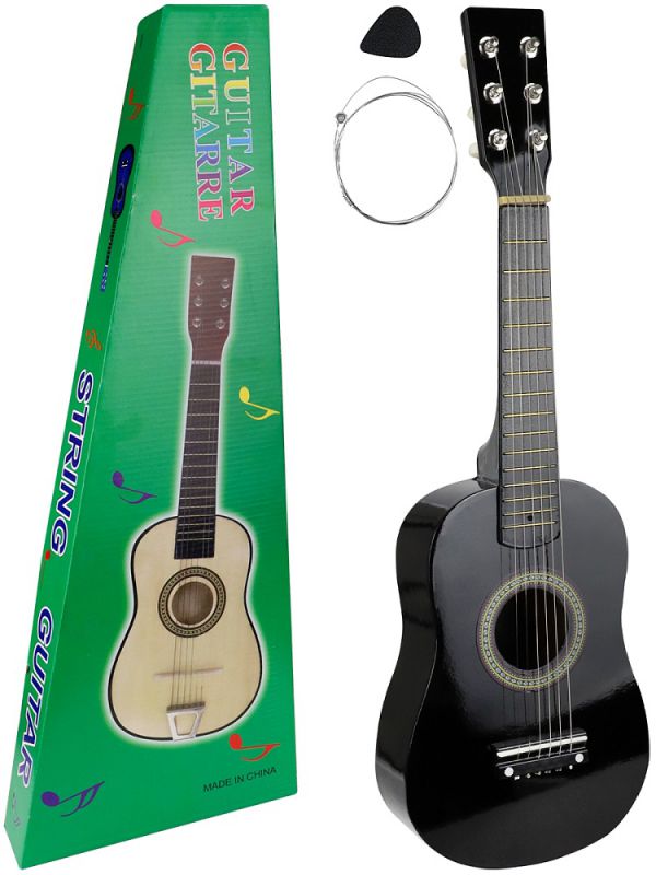 ИМ-1946 Деревянная игрушка. Гитара чёрная (59х19,5х6 см, в коробк