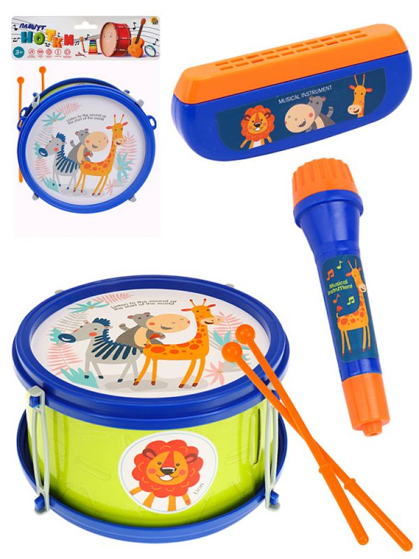 И-4126 Набор музыкальных инструментов -18"Веселый оркестр" (3 инструмента, в пакете)
