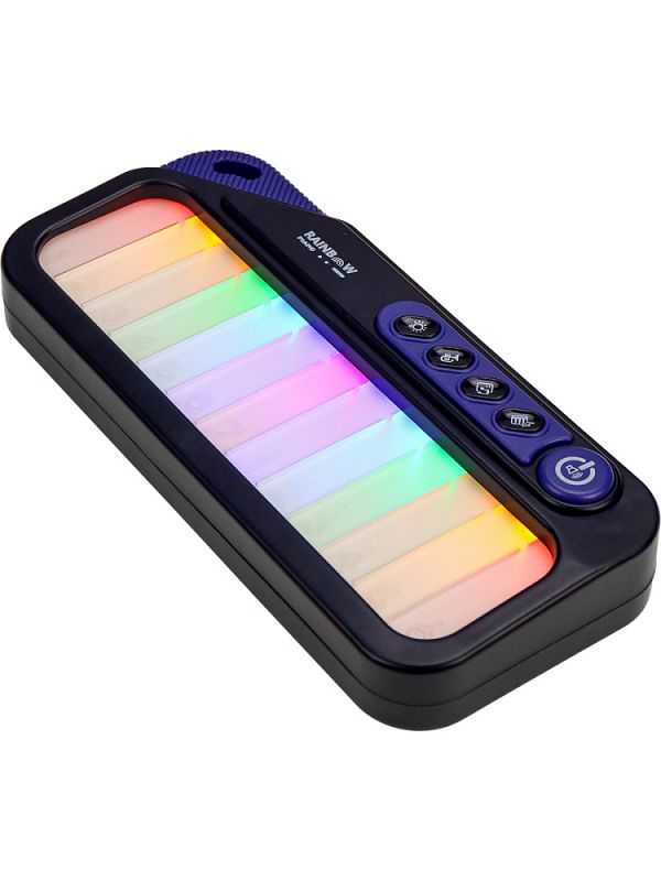 FCJ1465958 Детское пианино (18х4х9 см, голубой, свет, звук, 3*ААА не в к-те, в коробке)