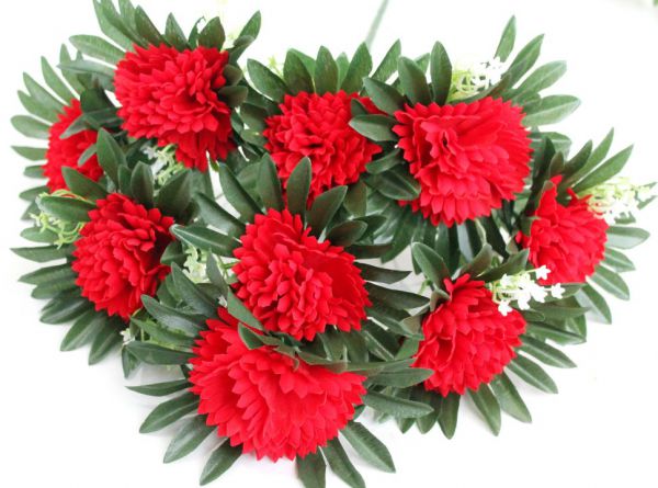 Б11903 Букет 9 голов гвоздика бархат."Зарево"Н51см(20шт)