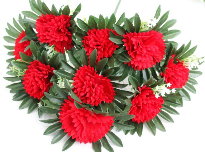 Б11903 Букет 9 голов гвоздика бархат."Зарево"Н51см(20шт)