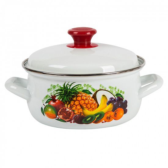 61904-102/6 Кастр. сфер. (белая) 2л