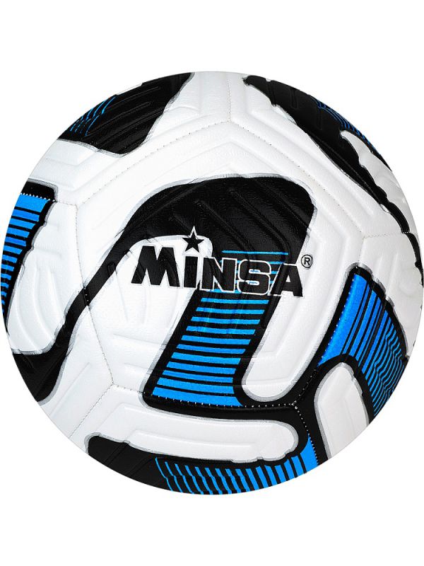 МБ-4799 Мяч футбольный, размер 5, синий с белым, tpe, 68,5-69,5см., 410