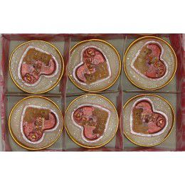 WF06036 Свеча, «СЕРДЕЧКО», ароматизированная, бело-красный