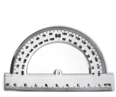 AR-3104 Транспортир пластиковый  с линейкой 10 см