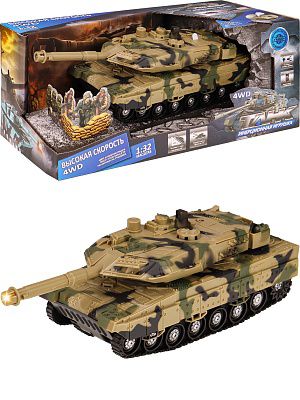 6506-4 Танк инерционный (24*8*8 см), (свет,звук,бат.3шт.AG13 в компл.)