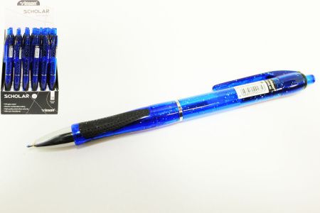 D27236 (C35072) Ручка шариковая автоматическая, Кристалл-Канц «VINSON SCHOLAR», синий, 0,7мм,