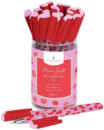 LXOPSS-JY Ручка шариковая, LOREX «JOY Slim Soft», синий, 0,5мм, масляные чернила,