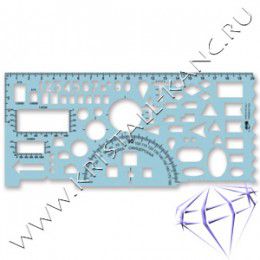 ЛО-1 Линейка офицерская, Пчелка, пластик, 20 см