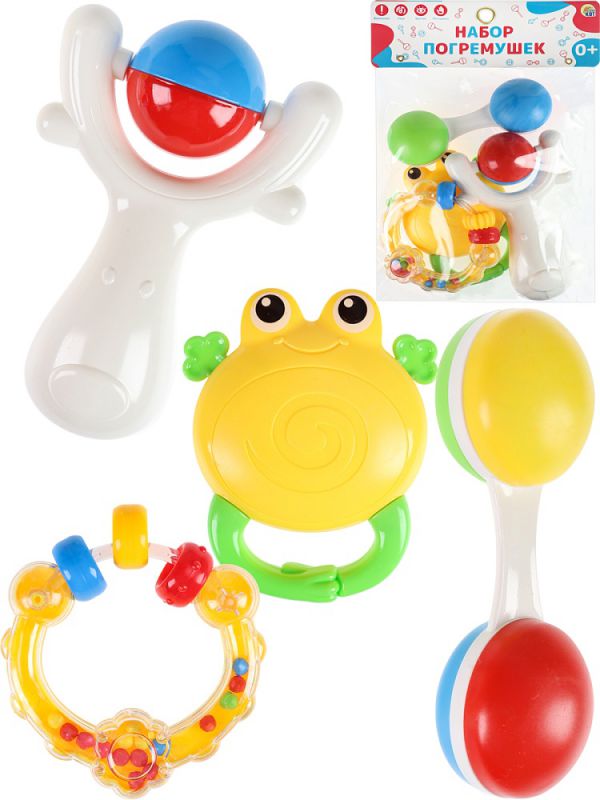 И-2289 Погремушка "Крошка" 0+(4 шт. в пакете)