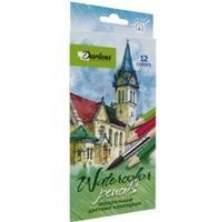 DL-DRL00069 Набор акварельных карандашей,12цв. Darlens «СТАРЫЙ ГОРОД»,