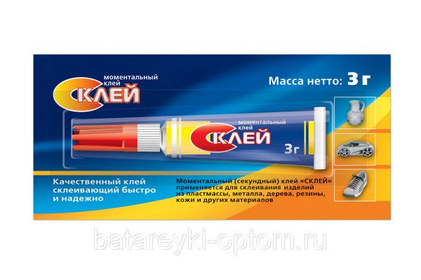 Супер клей "Склейкин " масса 3г. (12шт.в упак)