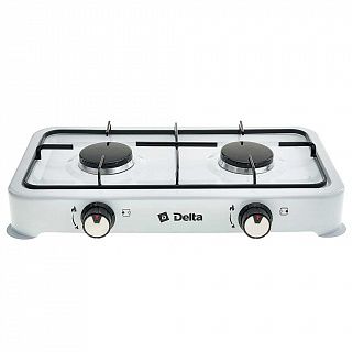 Газ. плита DELTA D-2206  двухконфорочная; цвет белый