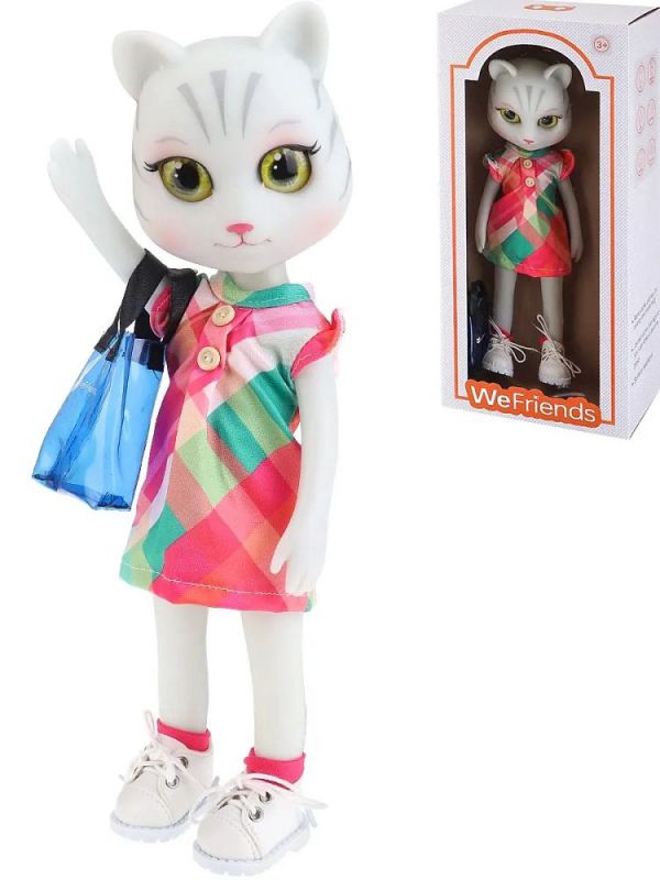 И-9878 Кукла-зверюшка Кошка в наборе (30 см, говорит 9 фраз)