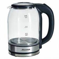 Чайник АКСИНЬЯ КС-1005, корпус из жаропр. стекла : 1500Вт, 1,8л,черный