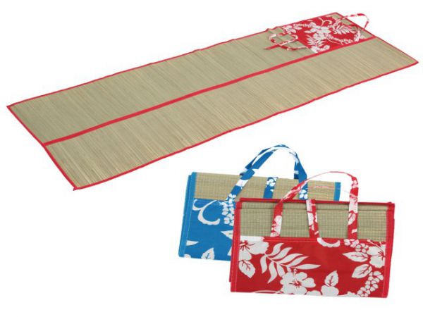 998406 (210240) КОВРИК ПЛЯЖНЫЙ BM-05S-B  60*180 СМ СОЛОМЕННЫЙ (СУМКА)  "ECOS"