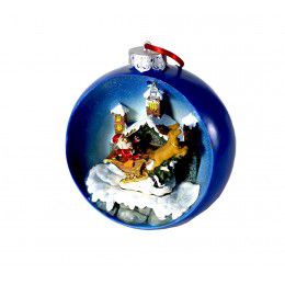 0117801502(02840) ШАР ЕЛОЧНЫЙ, КЕРАМИКА, "ДЕД МОРОЗ" 13СМ