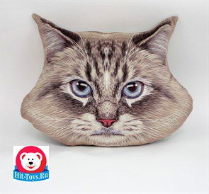 1280-12/35 Подушка Кошка серая мал.