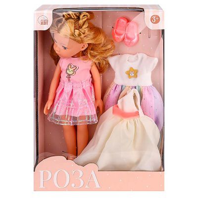 ИК-9402 Кукла 33 см в наборе (3 платья, 2 пары обуви) в коробке