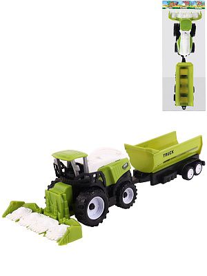 2057898 Трактор инерционный, в наборе с прицепом 25,5х8,5х6,2 см в пакете