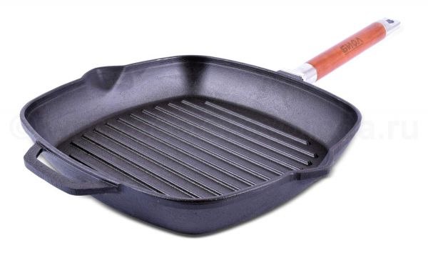 00628 Сковорода-гриль 280х280мм съемн.ручк.б/крышк.