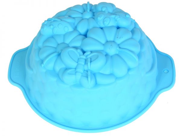 KT-S-320 Форма д/выпечки силик.№4 25,5х21х9см с ручк."Лето"