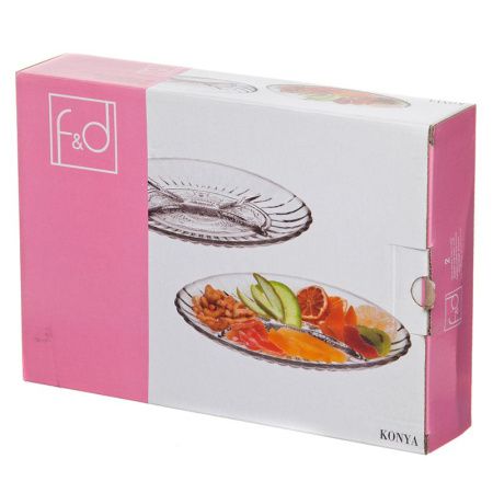 54912BBFD Набор овальных блюд 2шт. "Конья-ФД" 260*185мм. с раздел.