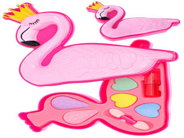 КС-4350 Набор детской косметики "Фламинго" (сухие тени, помада, апплик.), планшет
