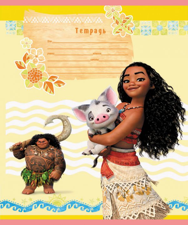 12-9880 Дисней Тетрадь школьная Линия А5 12л МОАНА-8