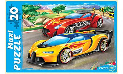 ПМ-6357 МАКСИ-ПАЗЛЫ. 20 элементов. СУПЕР ГОНКИ