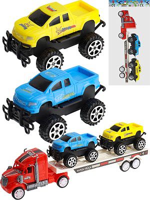 2120882 Транспорт инерционный "Автовоз" (два внедорожника в наборе) (31,8х6,5х10,0см)